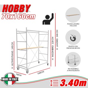 Trabattello HOBBY (Altezza lavoro 3,40 metri)