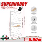 Trabattello SUPER HOBBY (Altezza lavoro 5 metri)
